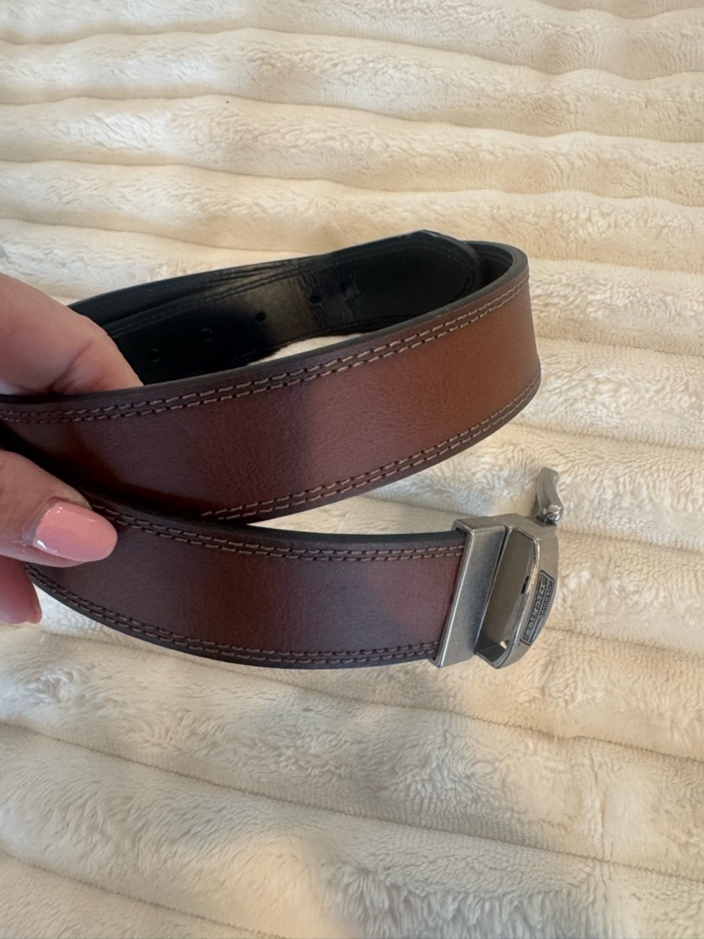 Dickies Men Size 34Reversible Leather Belt Black Brown Workwear Casual Genuine